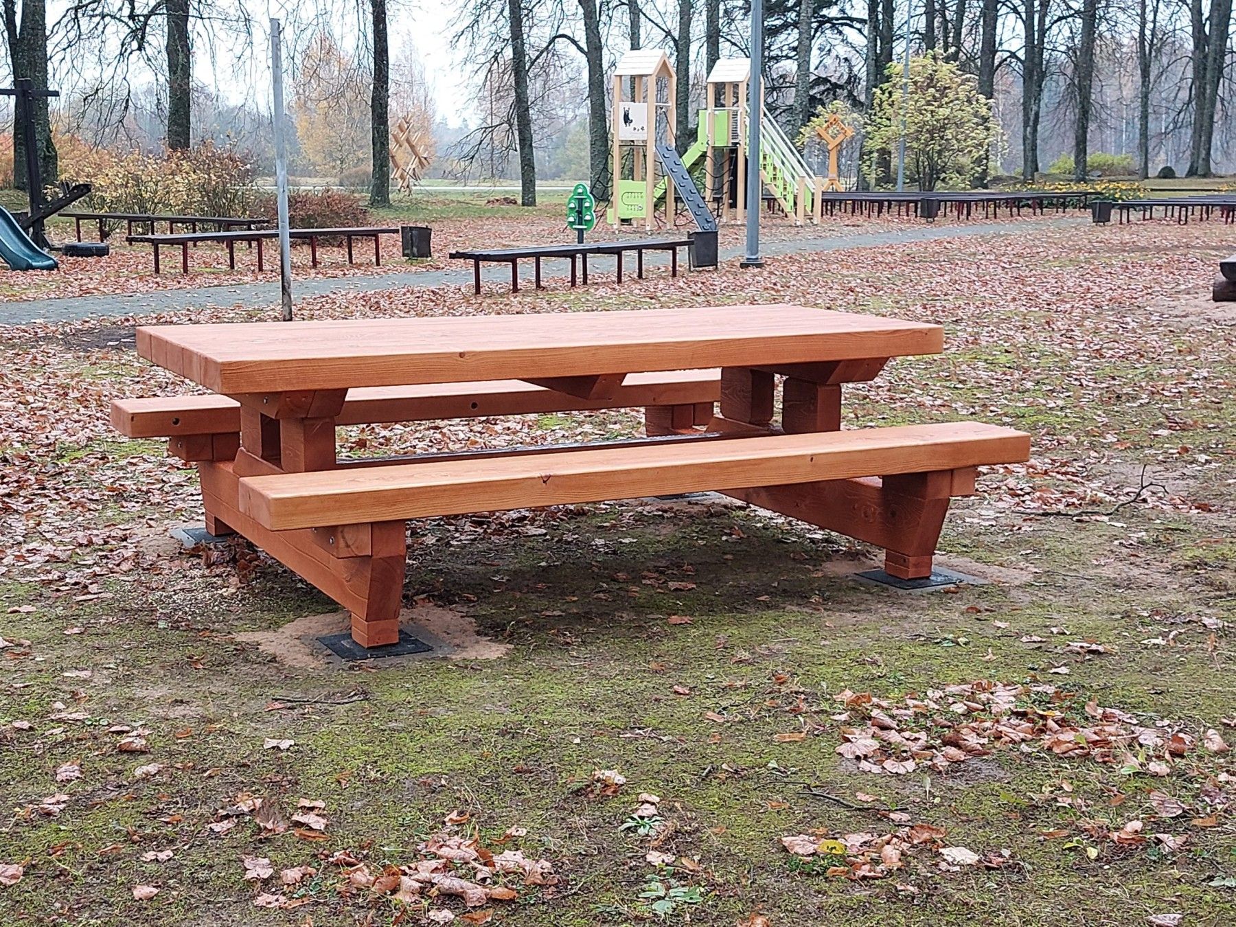 Dārza galds Timber Dream Masīvs, platums 200 cm, koks — attēls 2