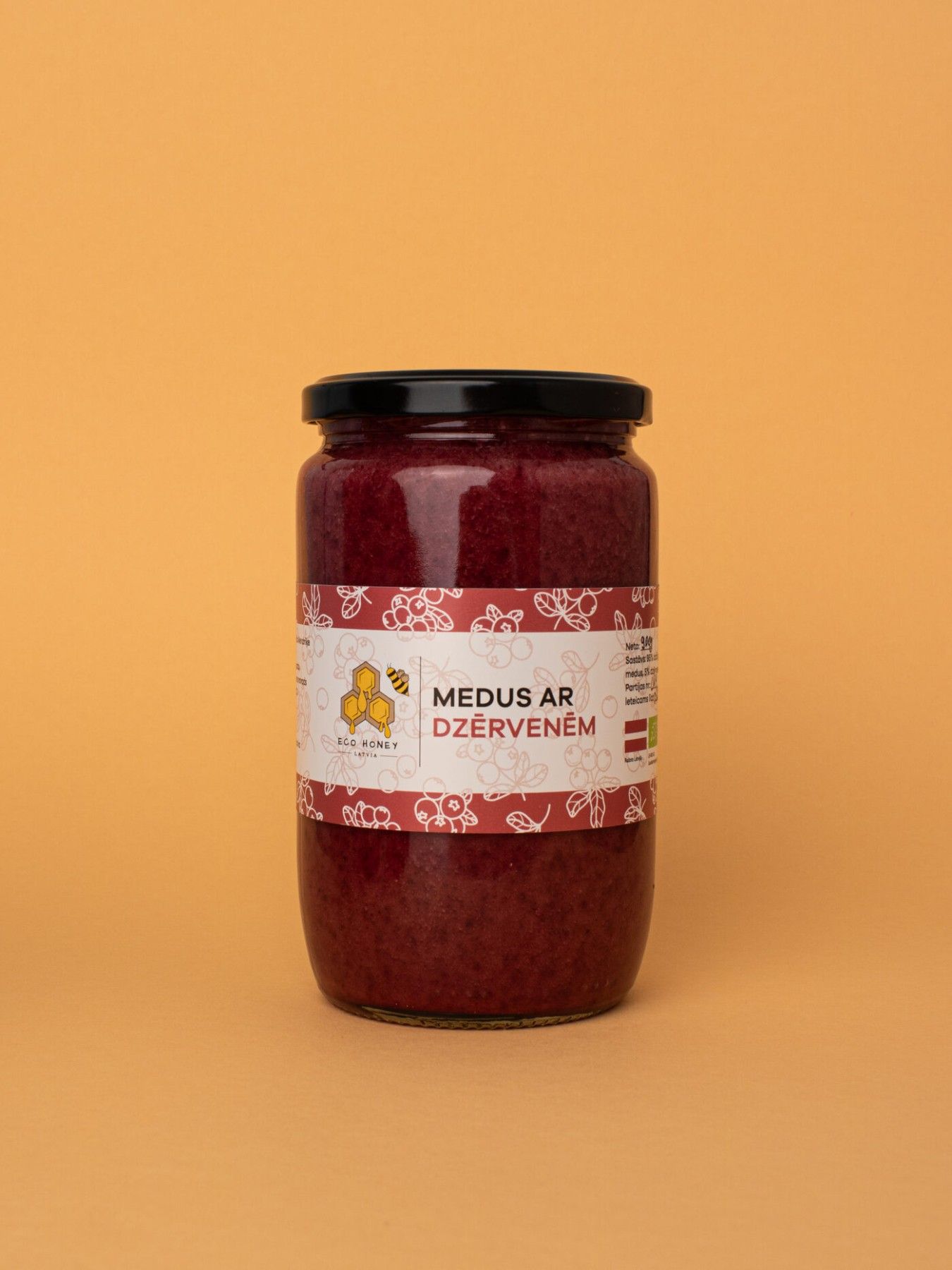 Medus ar piedevām EcoHoney Latvia, 150 g, krēmveida (putots) — attēls 2