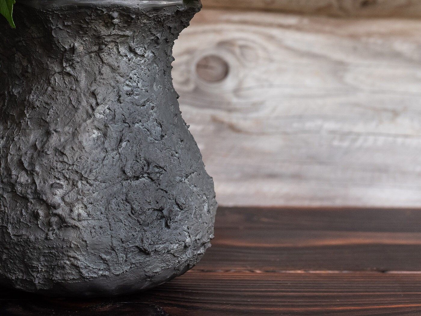 Vāze Clay & Wood Design, augstums 16 cm, keramika — attēls 2