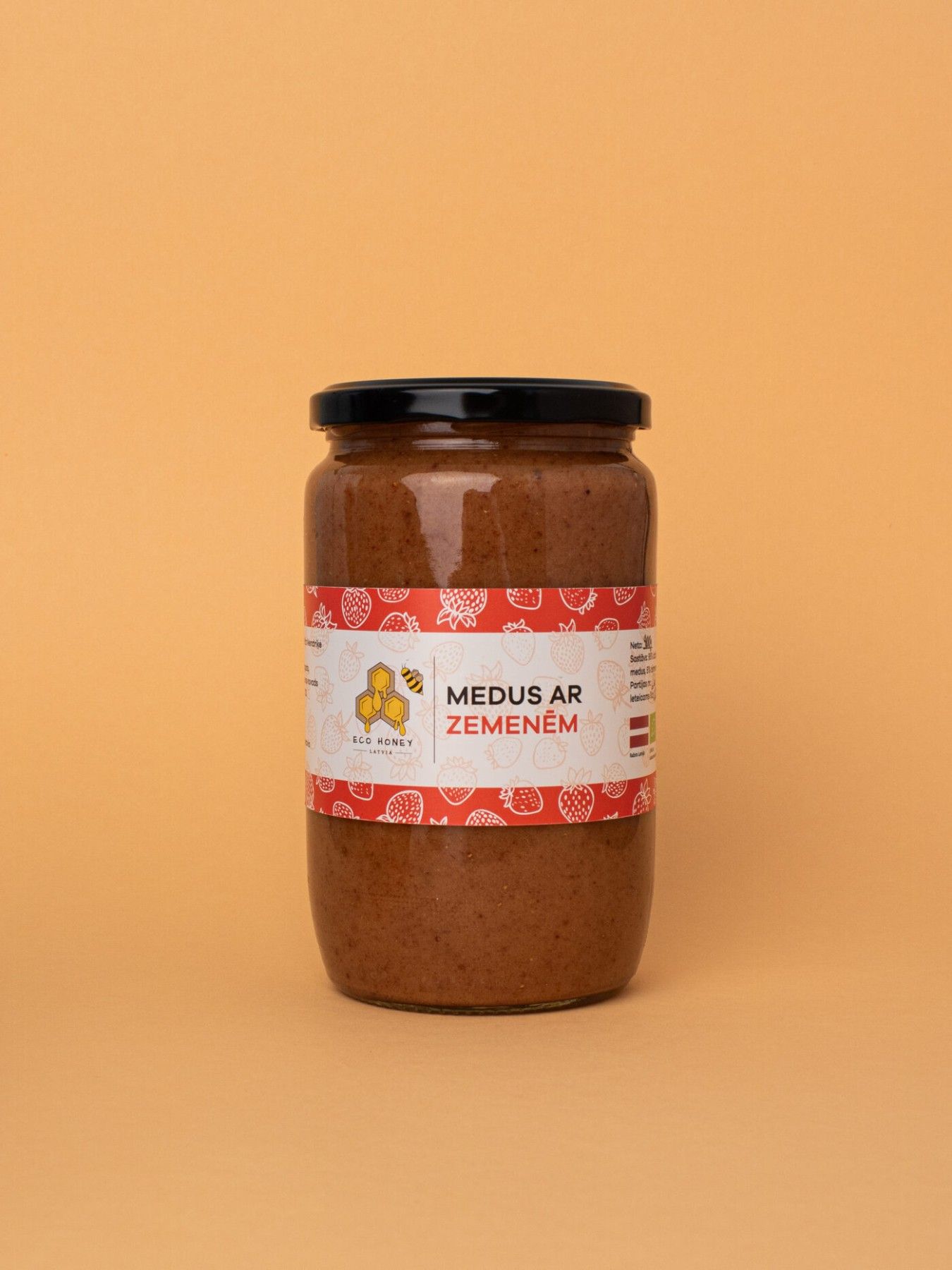 Medus ar piedevām EcoHoney Latvia, 900 g, krēmveida (putots) — attēls 2