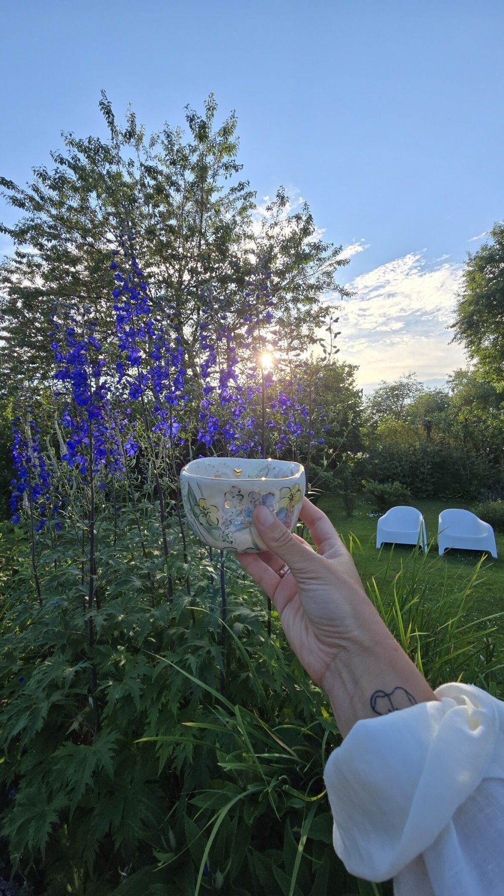 Krūze KAISME, 250 ml, keramika, baltā, zilā, dzeltenā krāsā — attēls 2