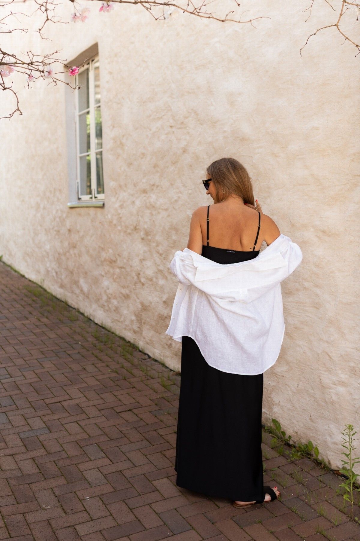 Blūze DEJAMOON, S, L, XL, lins, baltā krāsā — attēls 4