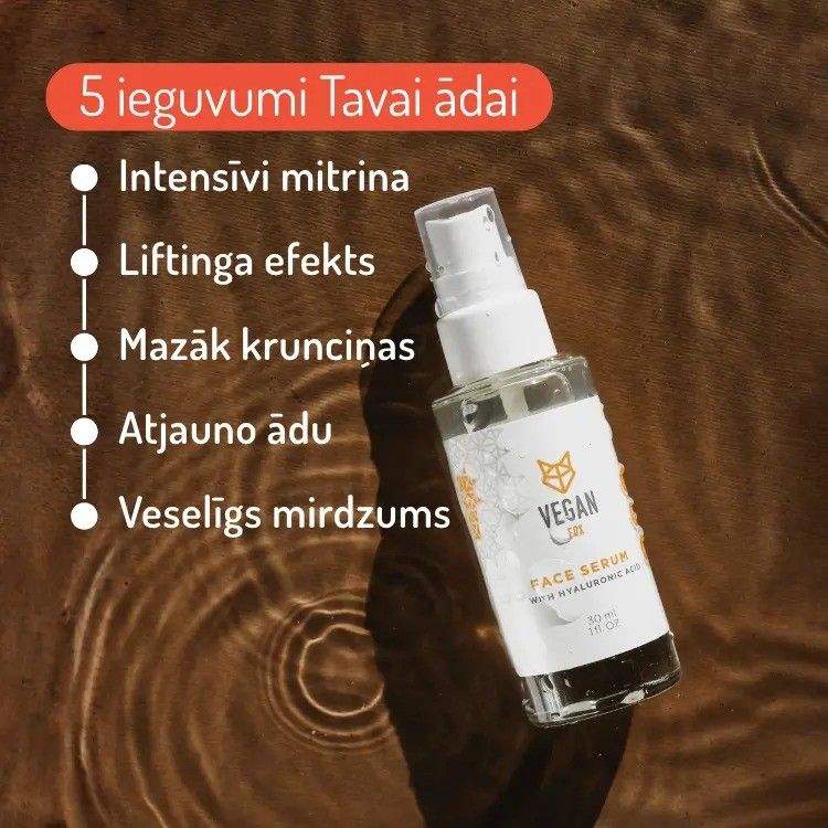 Sejas serums / skrubis Vegan Fox, serums, sausai ādai, 30 ml — attēls 3